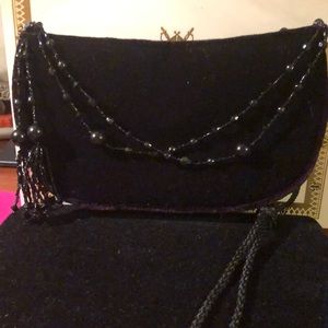 Black velvet bag by Glamour